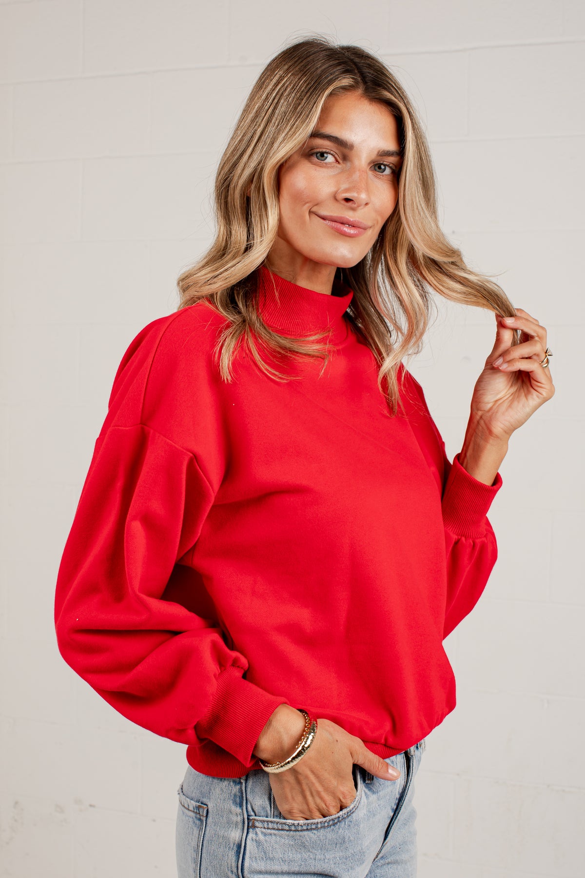 Made For This Mock Neck Sweatshirt