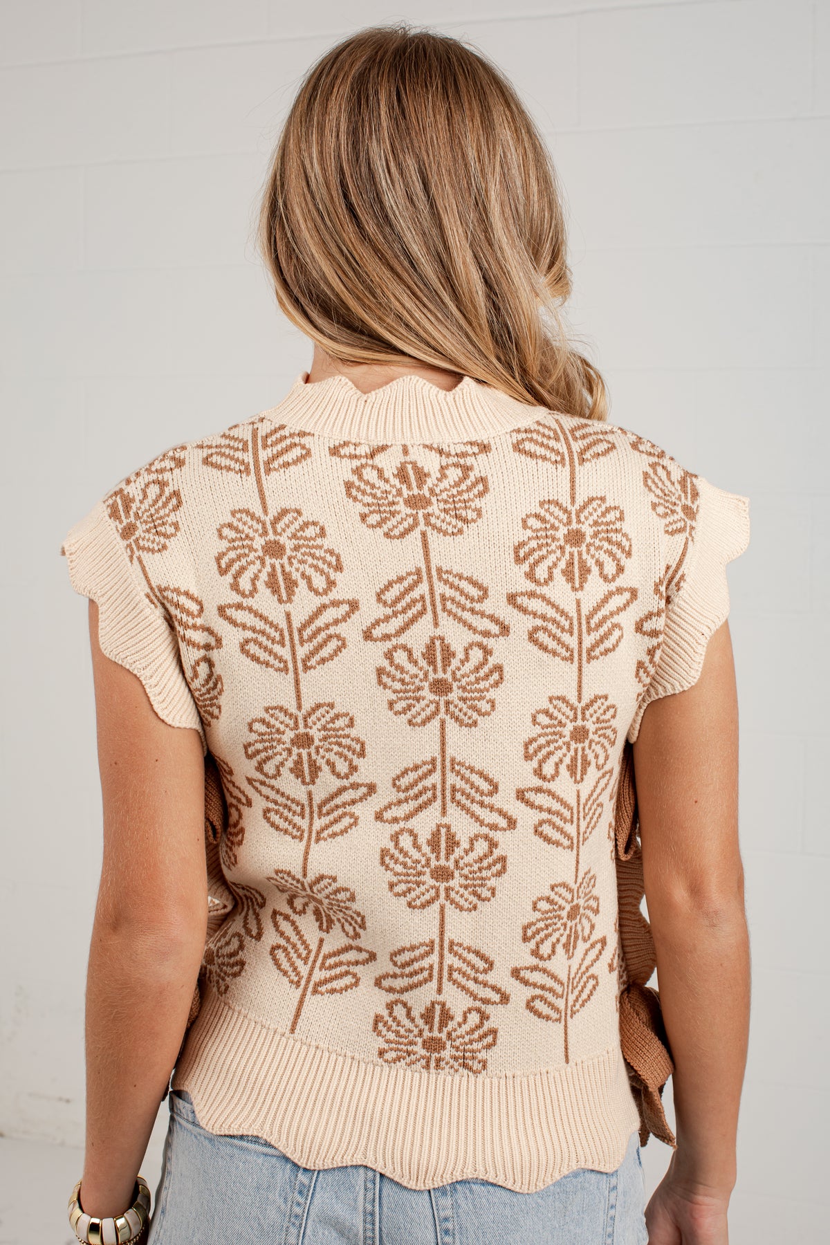 Always On My Mind Floral Tie Side Sweater