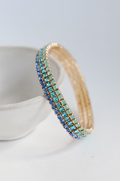 Blue Rhinestone Bracelet