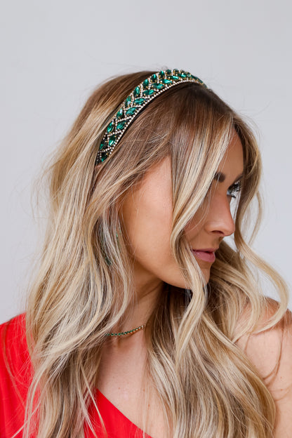 Green Gemstone Headband