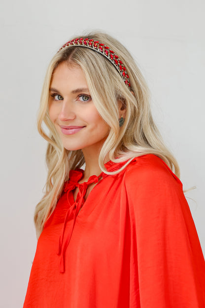 Red Gemstone Headband