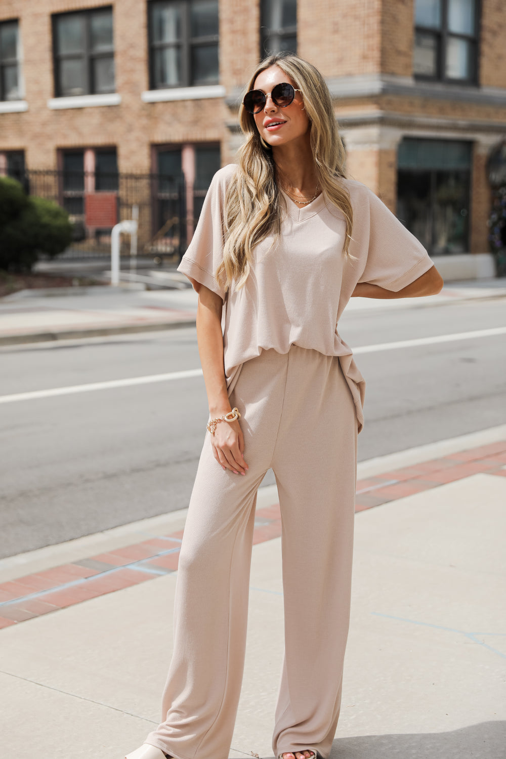 taupe Corded Lounge Pants