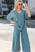 blue Wide Leg Pants