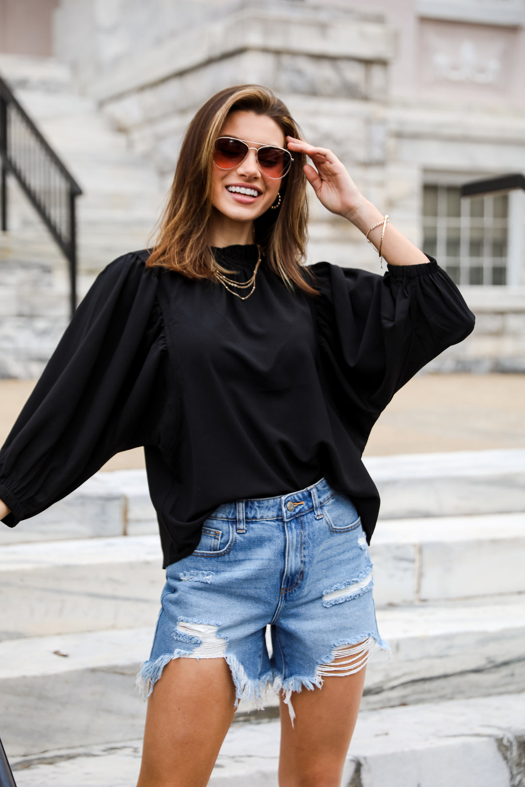 cute black blouse