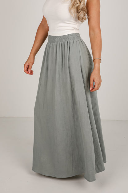 Exceptionally Styled Linen Maxi Skirt