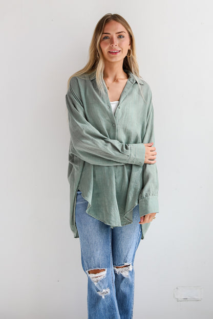 Allison Oversized Button-Up Blouse