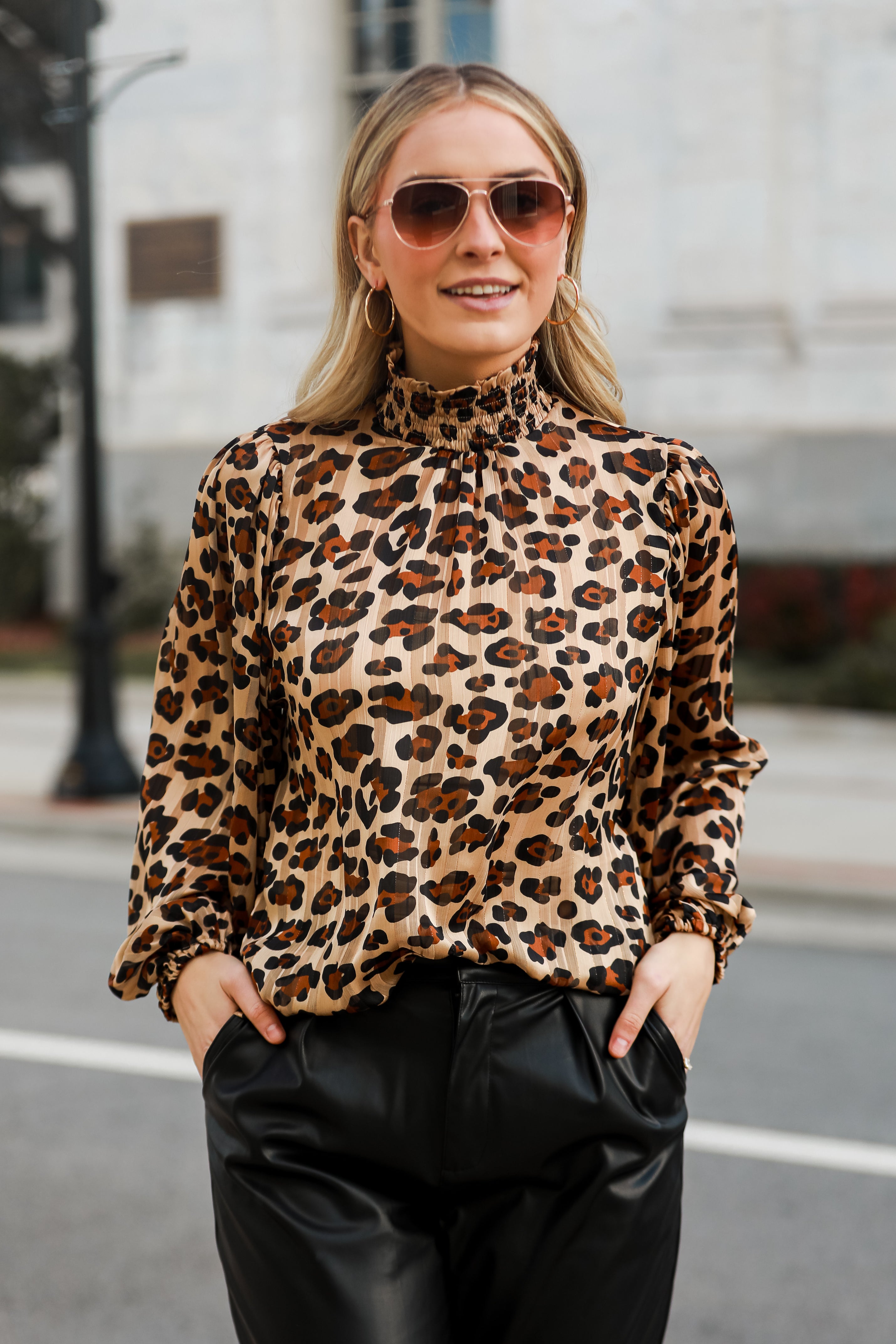 FINAL SALE - Feeling Wild Leopard Blouse