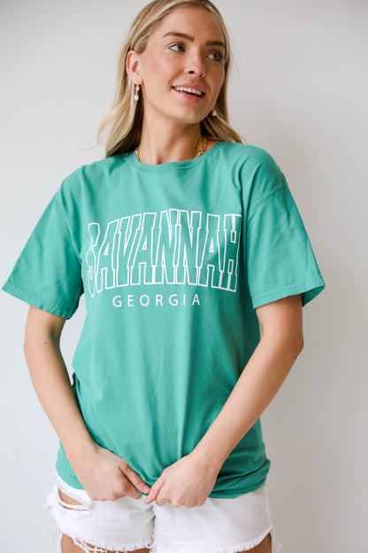 Green Savannah Georgia Tee front view