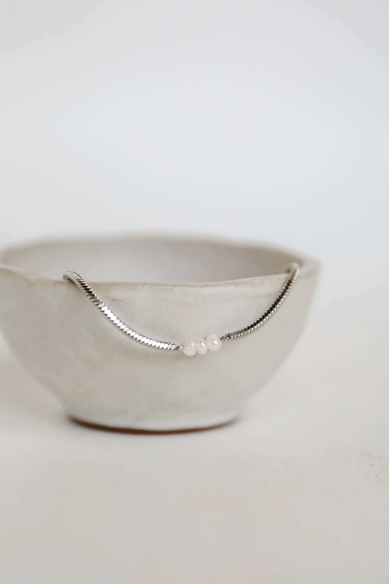 Ellie Silver Pearl Charm Bracelet