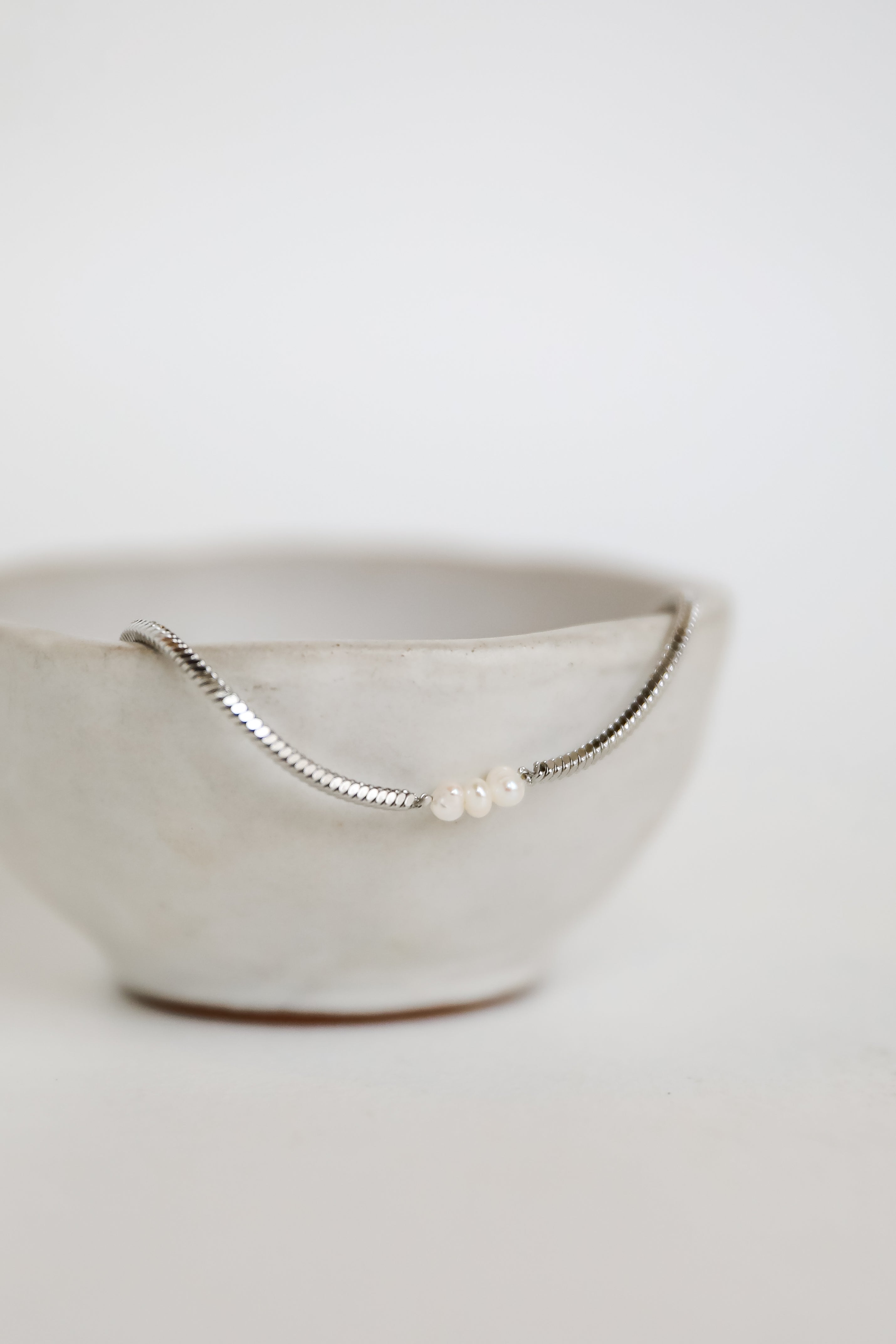 Ellie Silver Pearl Charm Bracelet