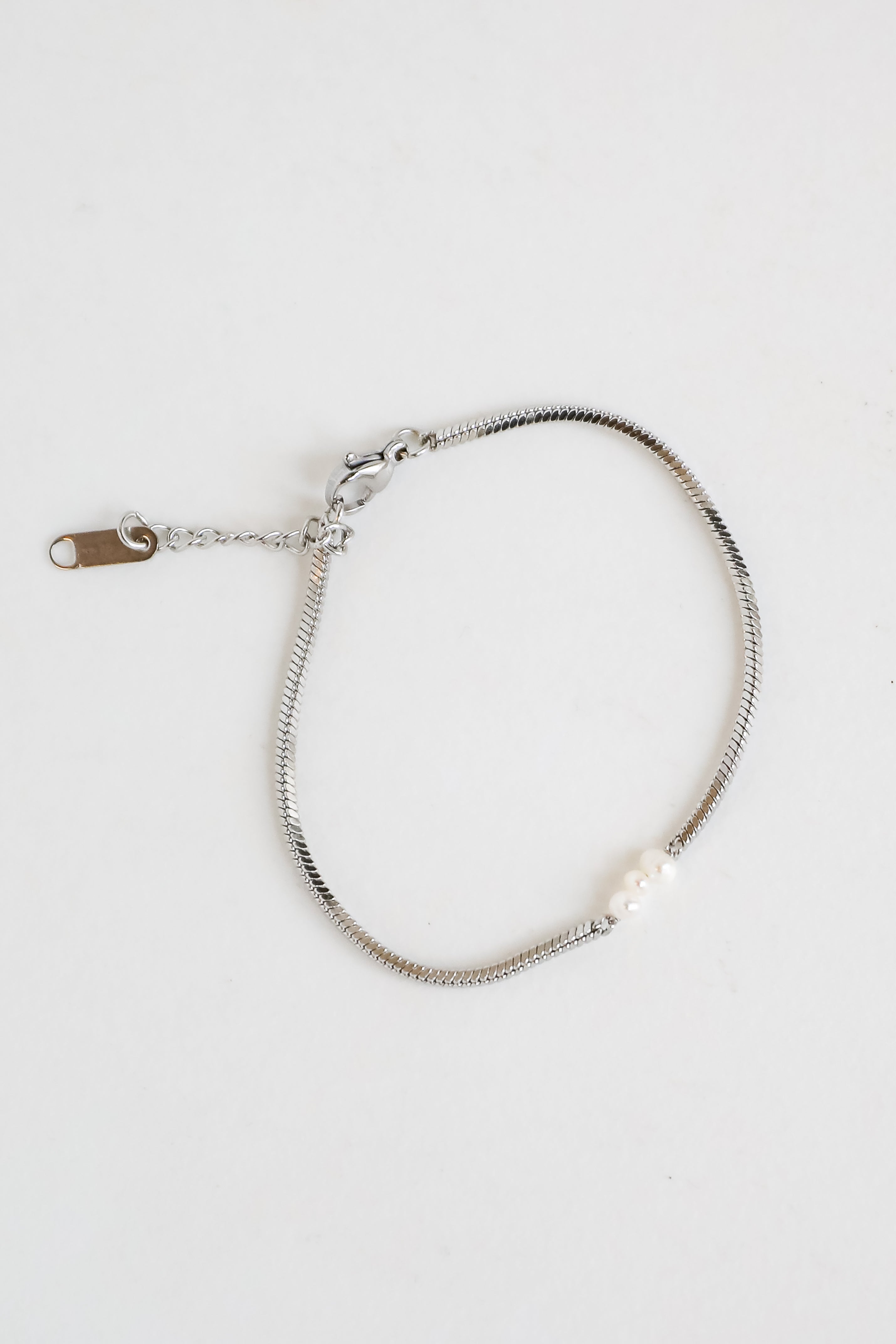 Ellie Silver Pearl Charm Bracelet