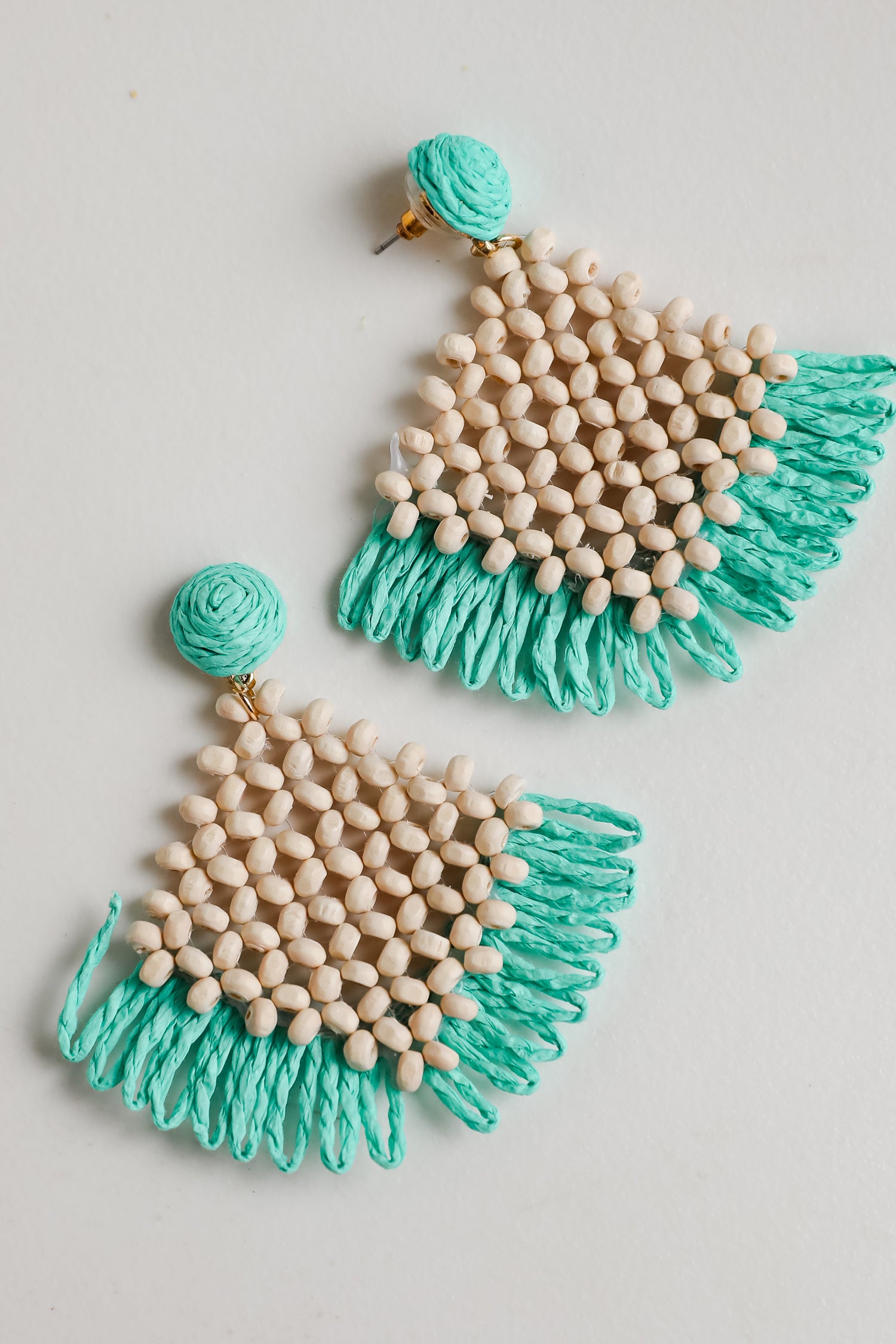 teal earrings