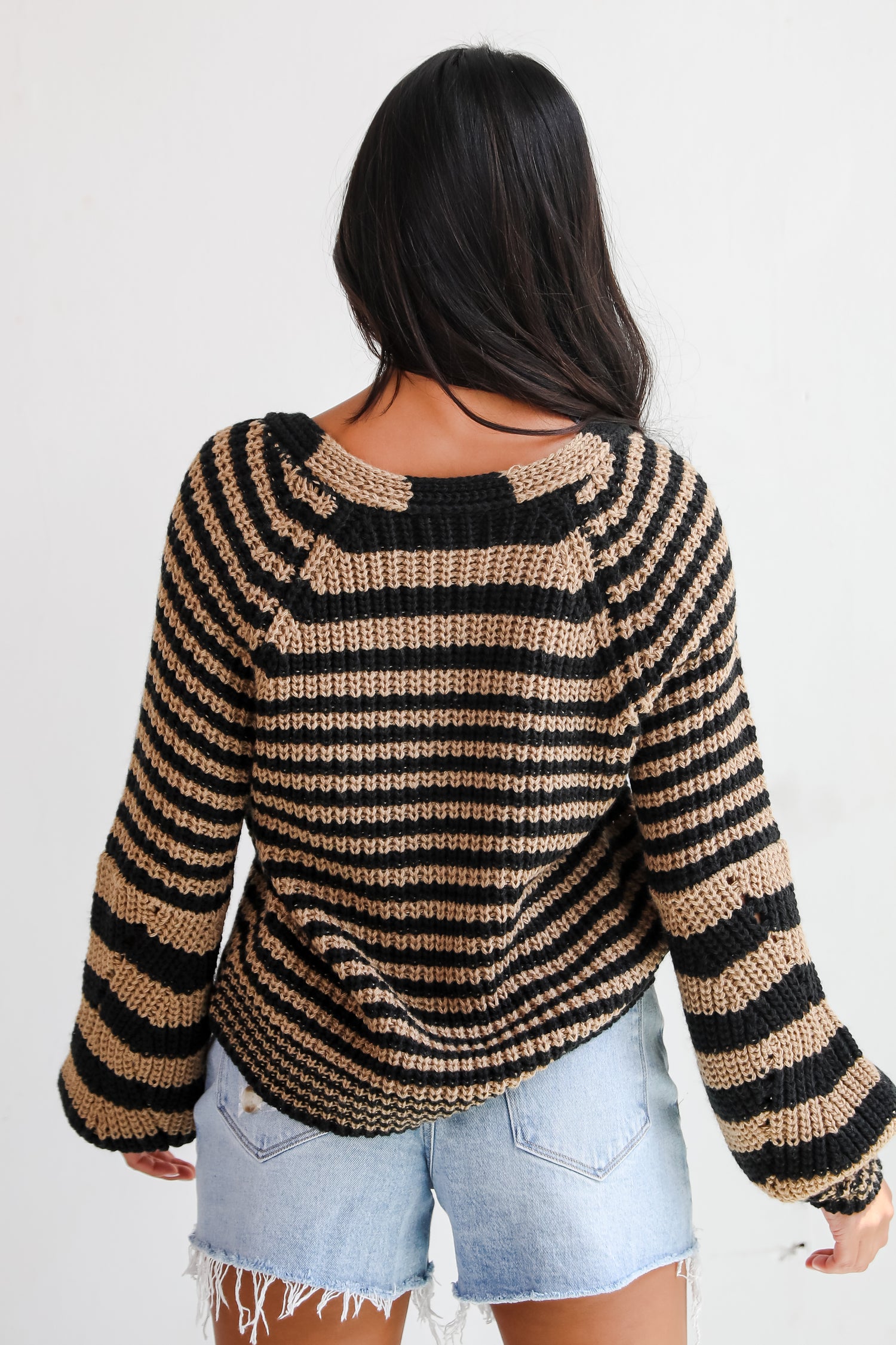 Snuggly Weather Striped Sweater Cardigan