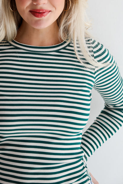 Ashley Striped Ribbed Knit Top