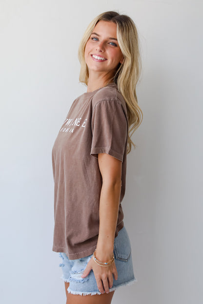 Brown Suwanee Georgia Block Letter Tee