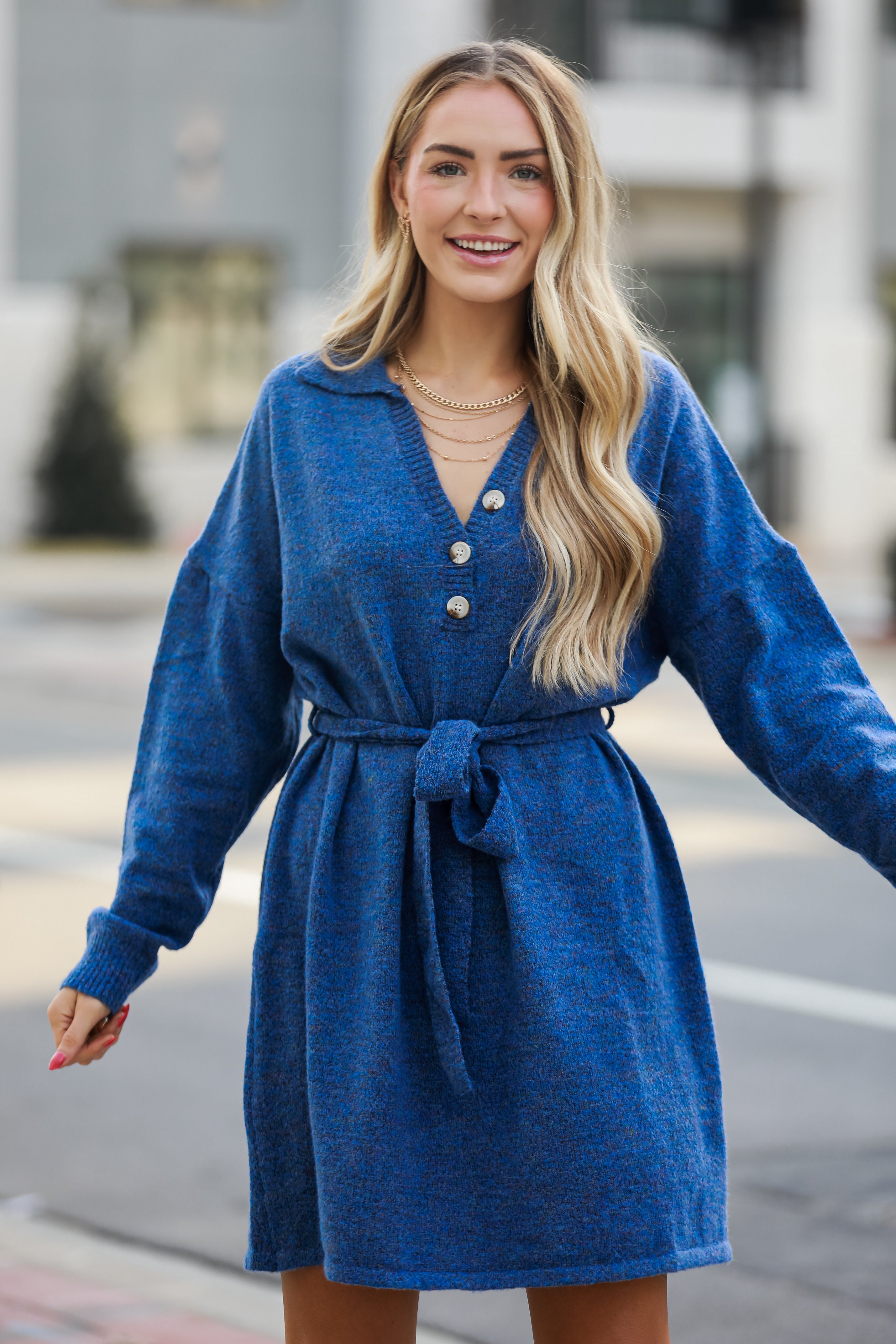 blue Sweater Dress.  Cheap Dresses. Online cheap dresses. Online Women&