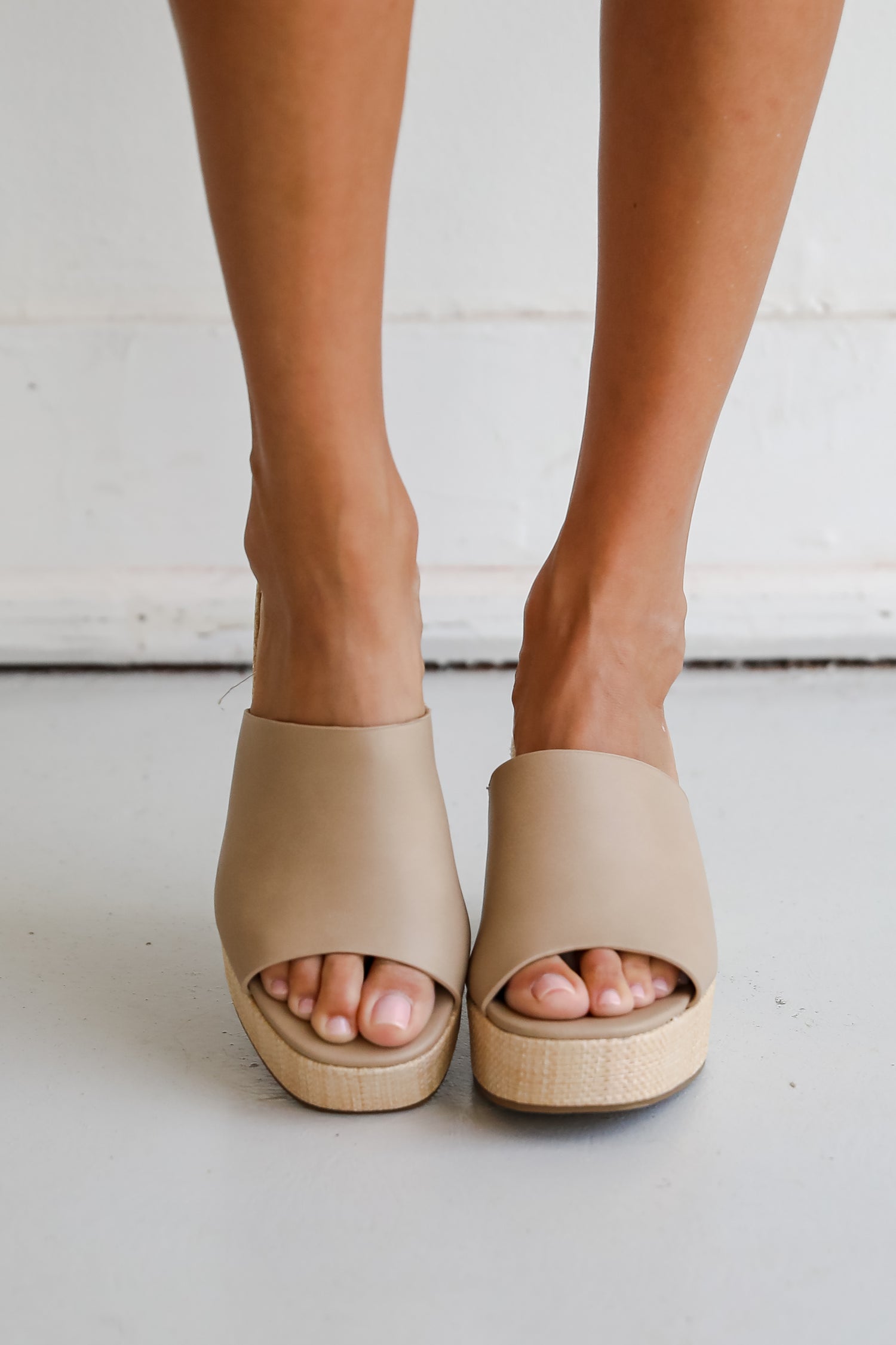 Sunny Steps Nude Platform Heels