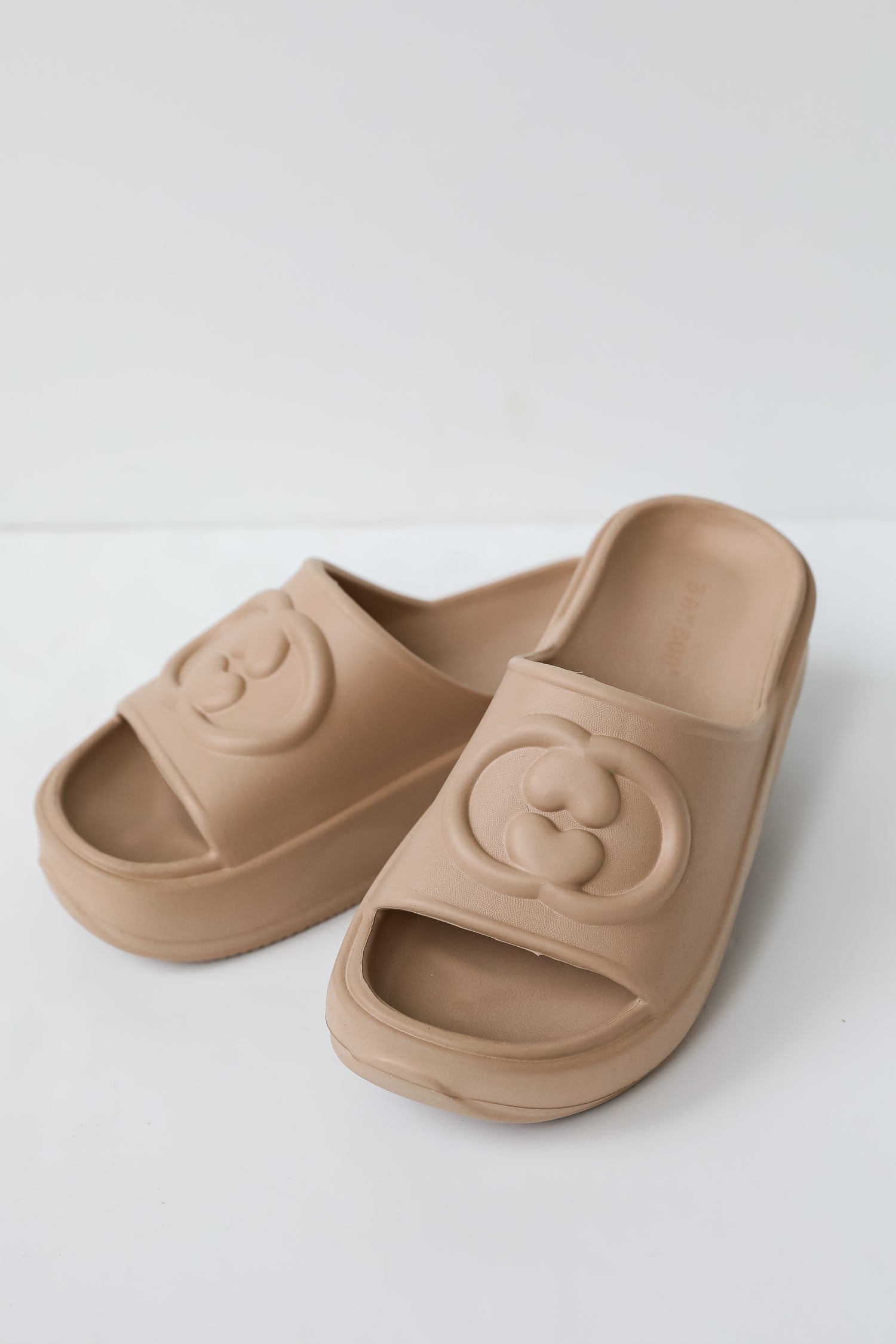 Resort Life Natural Platform Slide Sandals rubber slides