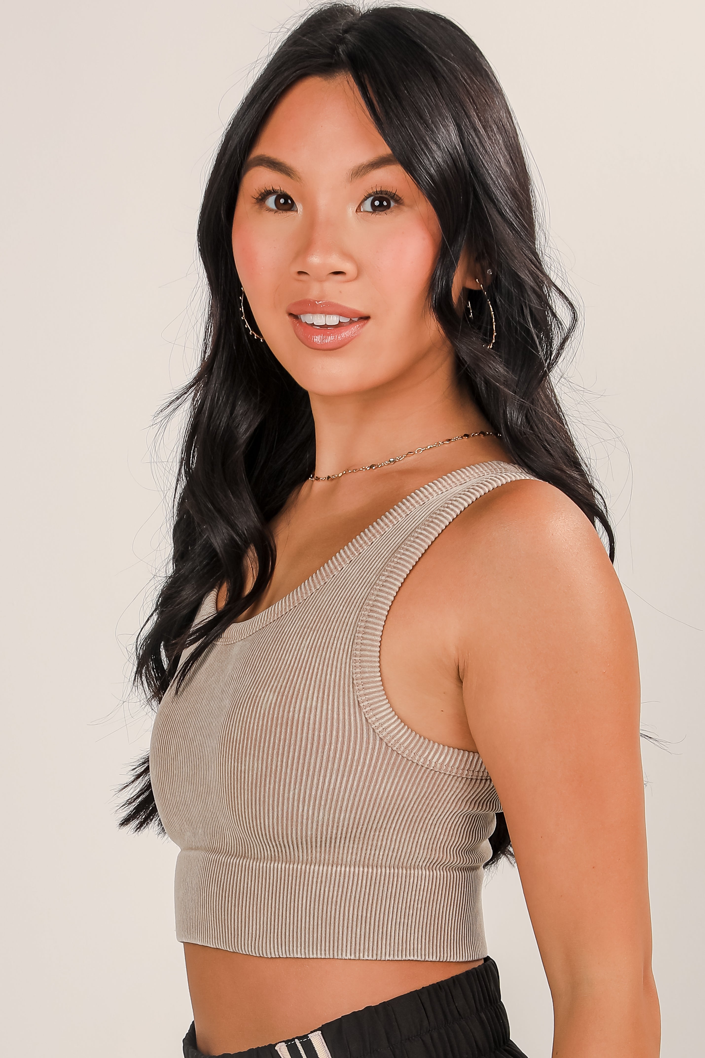 Lauren Ribbed Seamless Cropped Tank