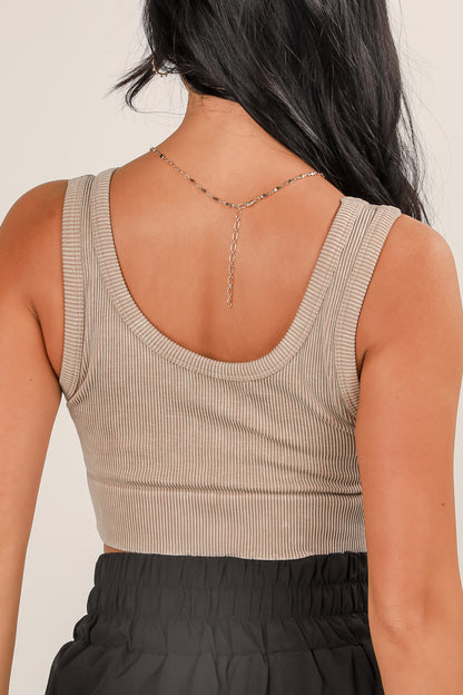 Lauren Ribbed Seamless Cropped Tank