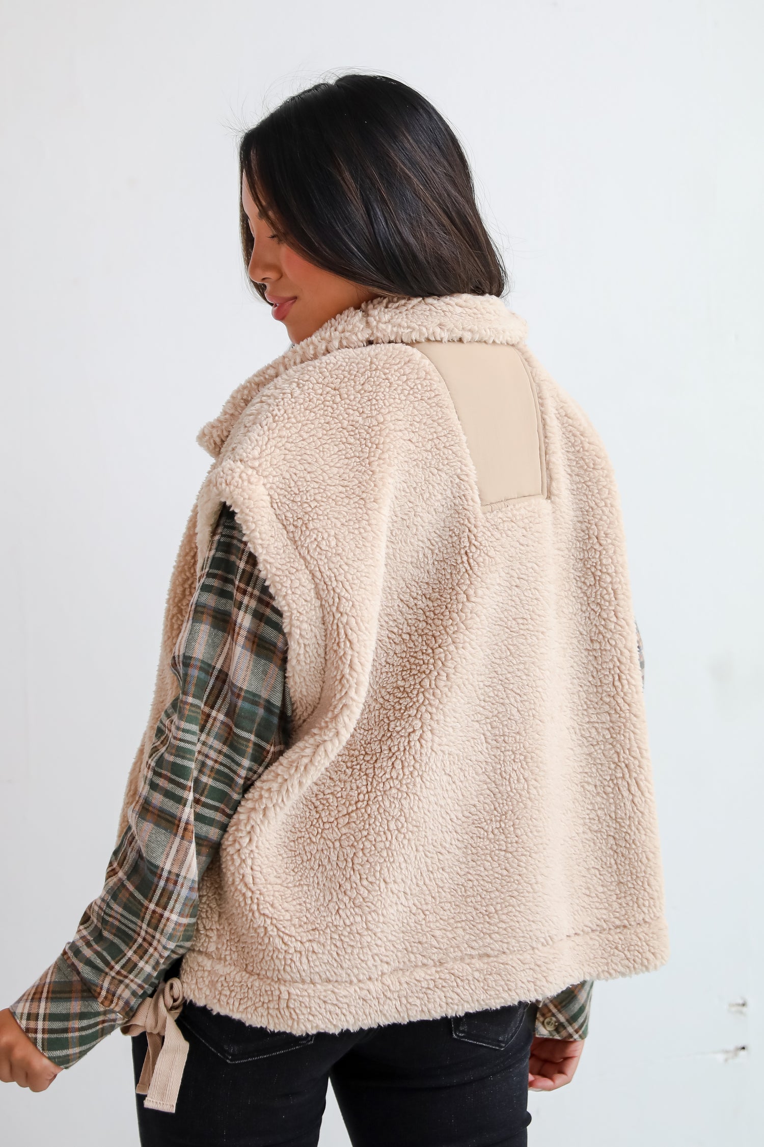 Cozy Aim Beige Sherpa Vest