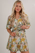 More Than Love Taupe Floral Mini Dress