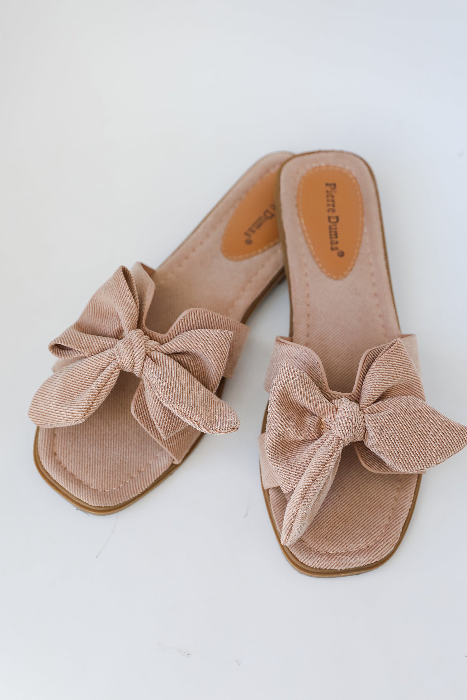 Serene Steps Taupe Bow Slide Sandals