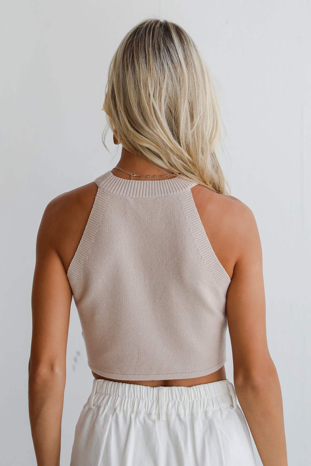 Beloved Energy Taupe Knit Tank