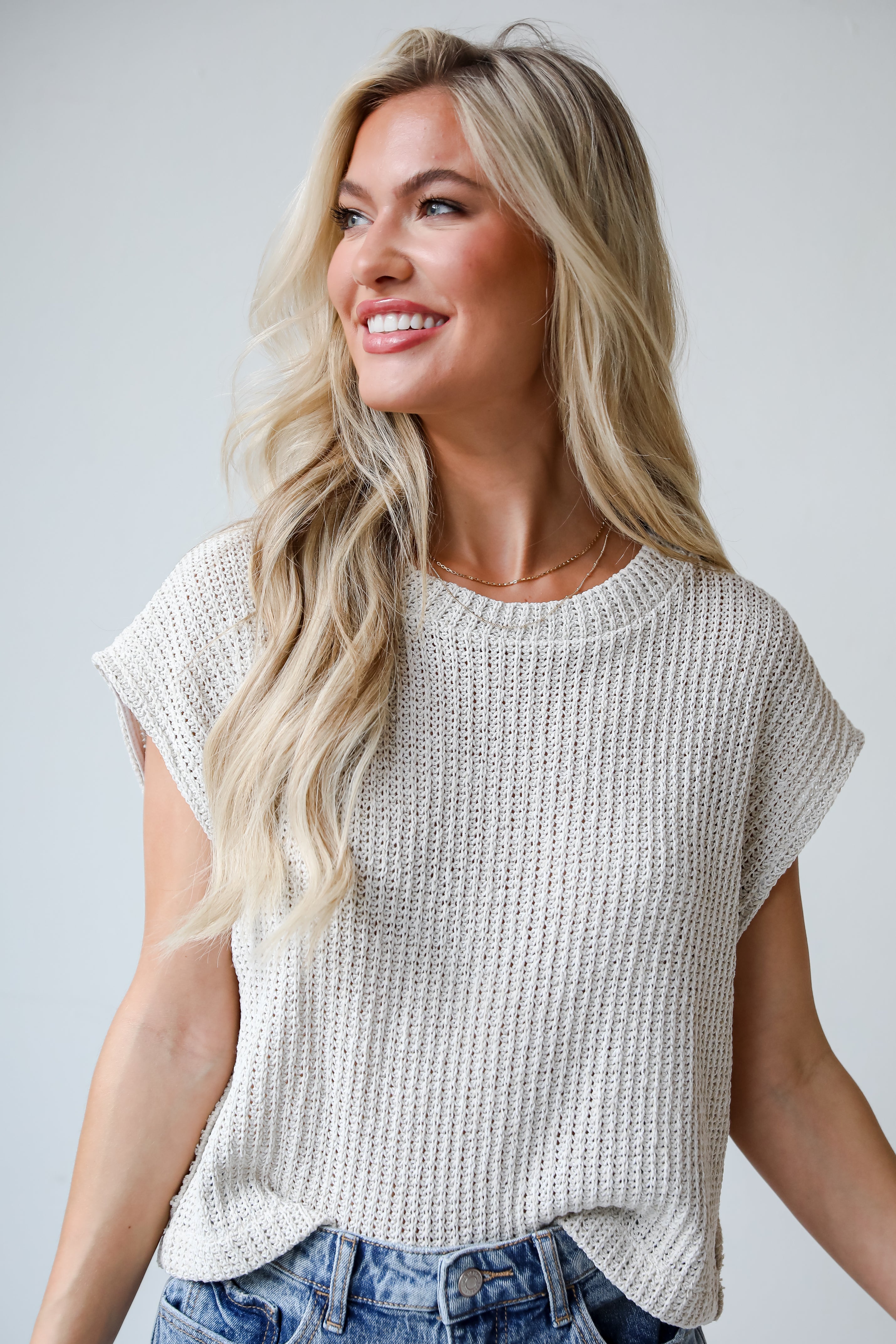 crochet knit top