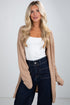 taupe cardigan