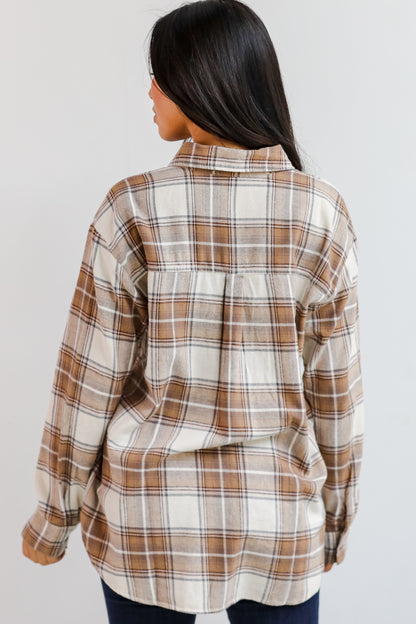 Charmed Appeal Taupe Plaid Flannel