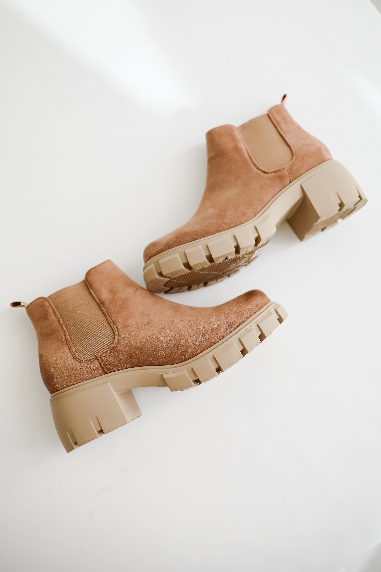 Walk It Out Taupe Platform Booties