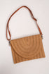 Miles To Go Taupe Straw Clutch