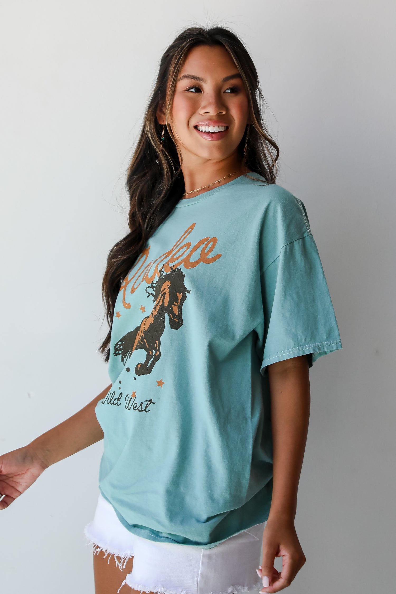 Rodeo Teal Graphic Tee