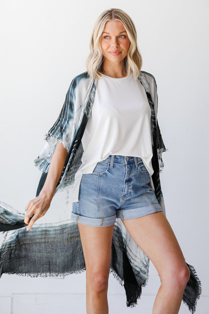 Tie-Dye Kimono on model