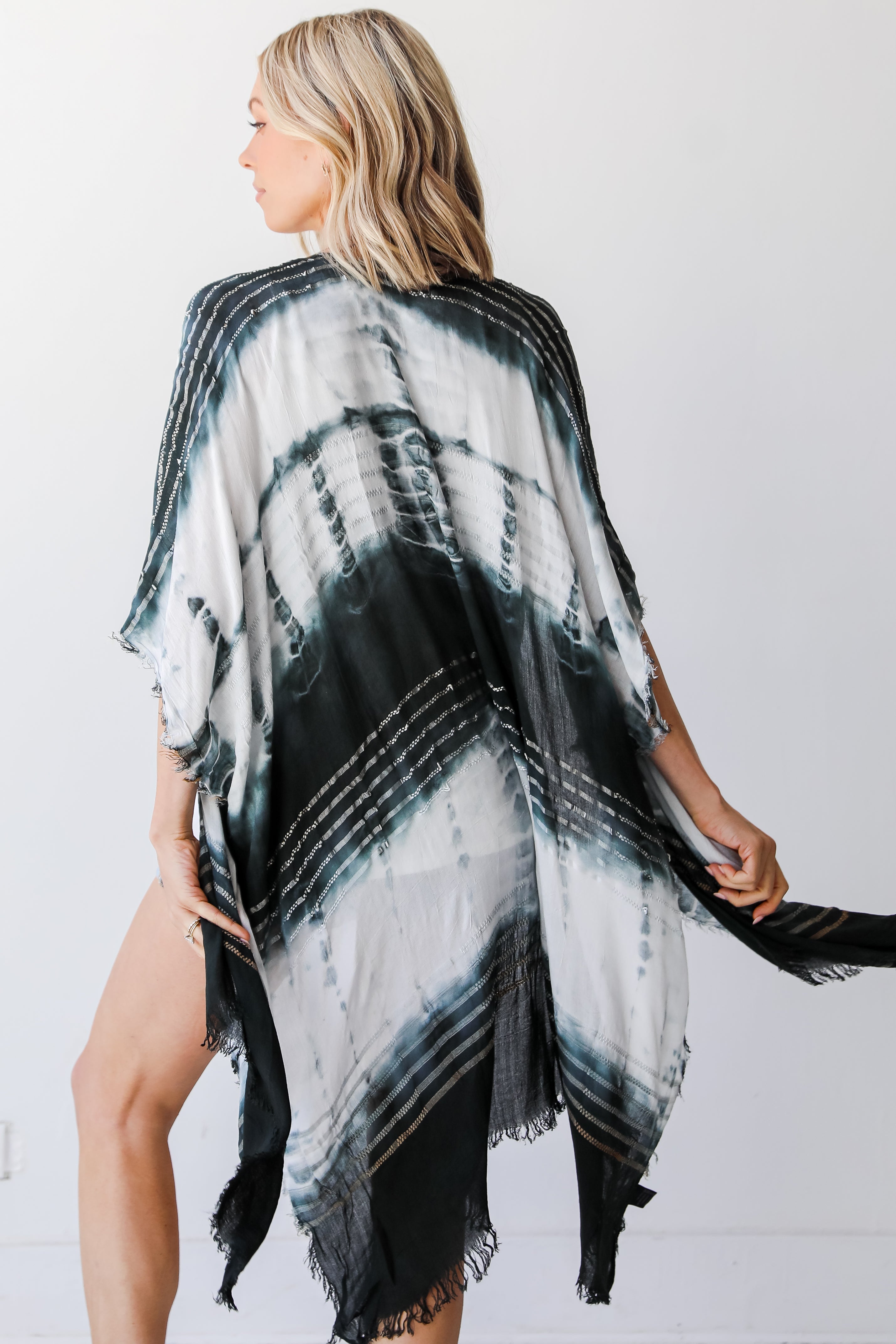 Tie-Dye Kimono back view
