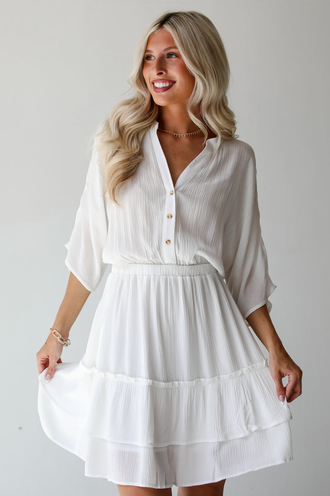 white Mini Dress