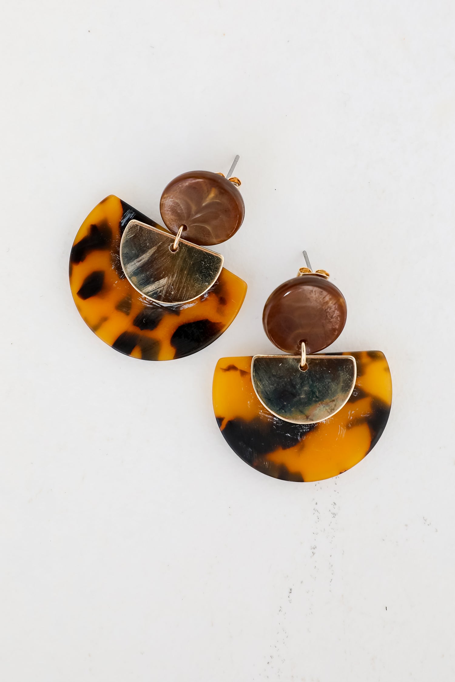 Mara Tortoise Acrylic Drop Earrings