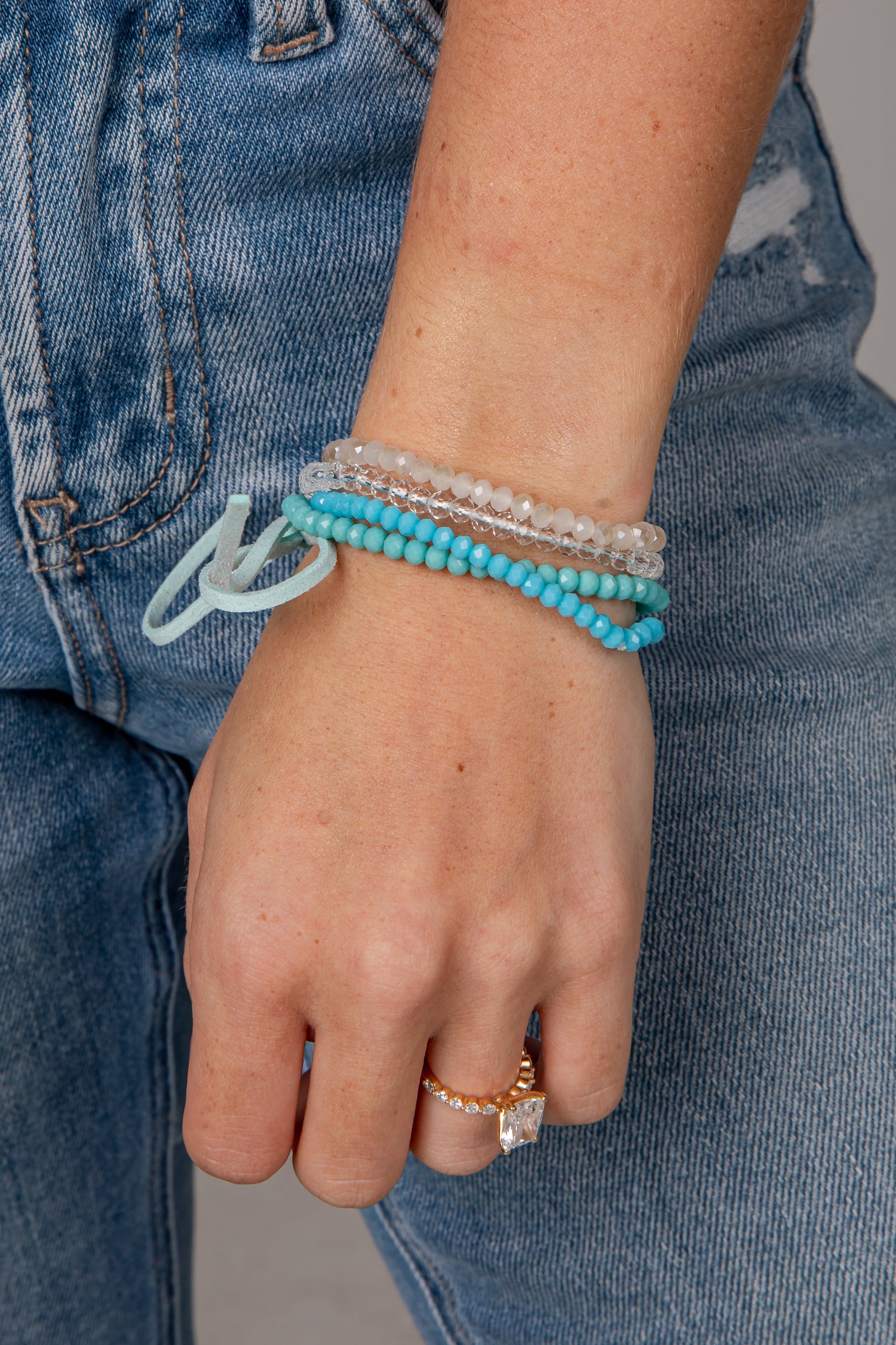 Skylar Turquoise Beaded Bracelet Set