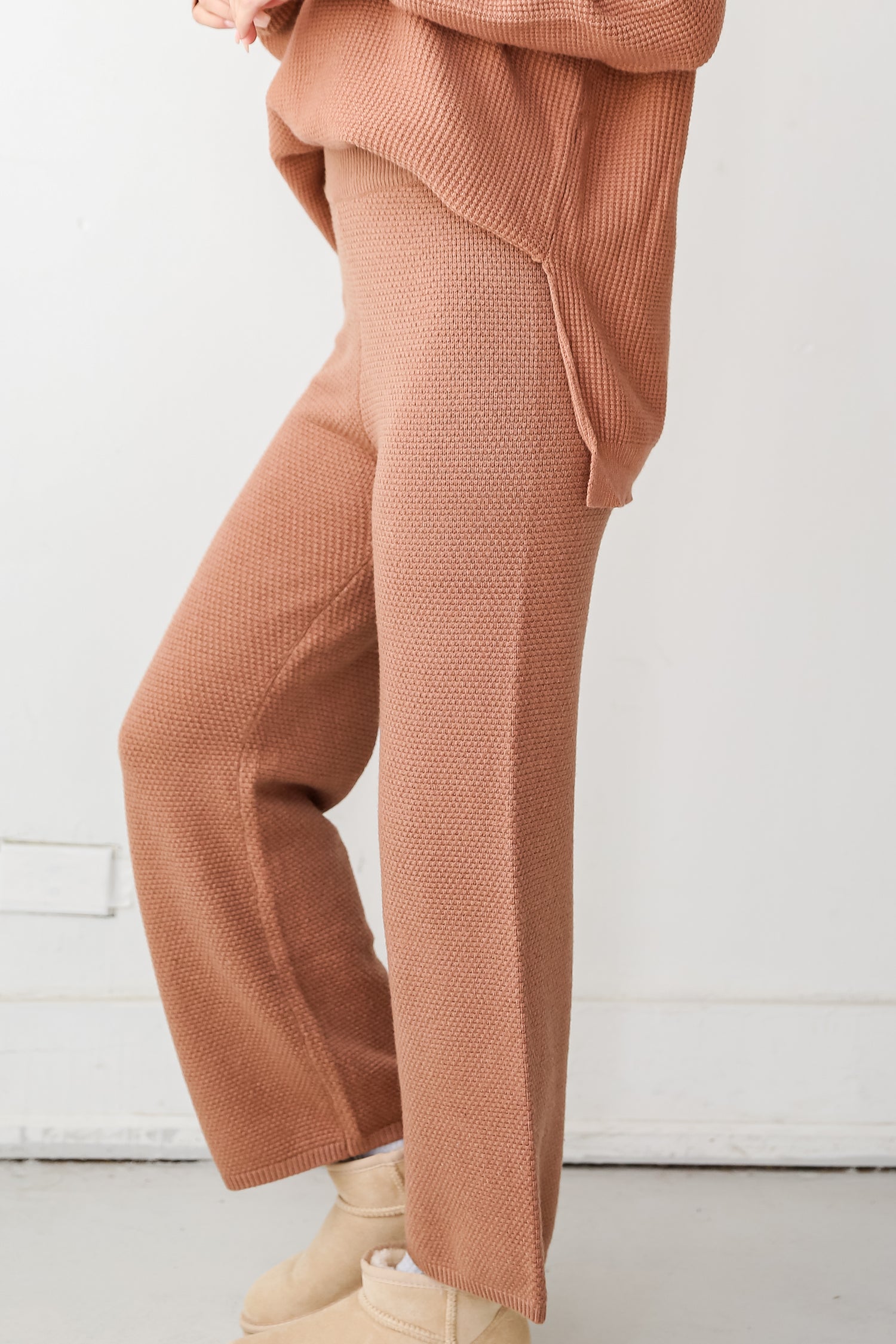 mocha Knit Pants side view