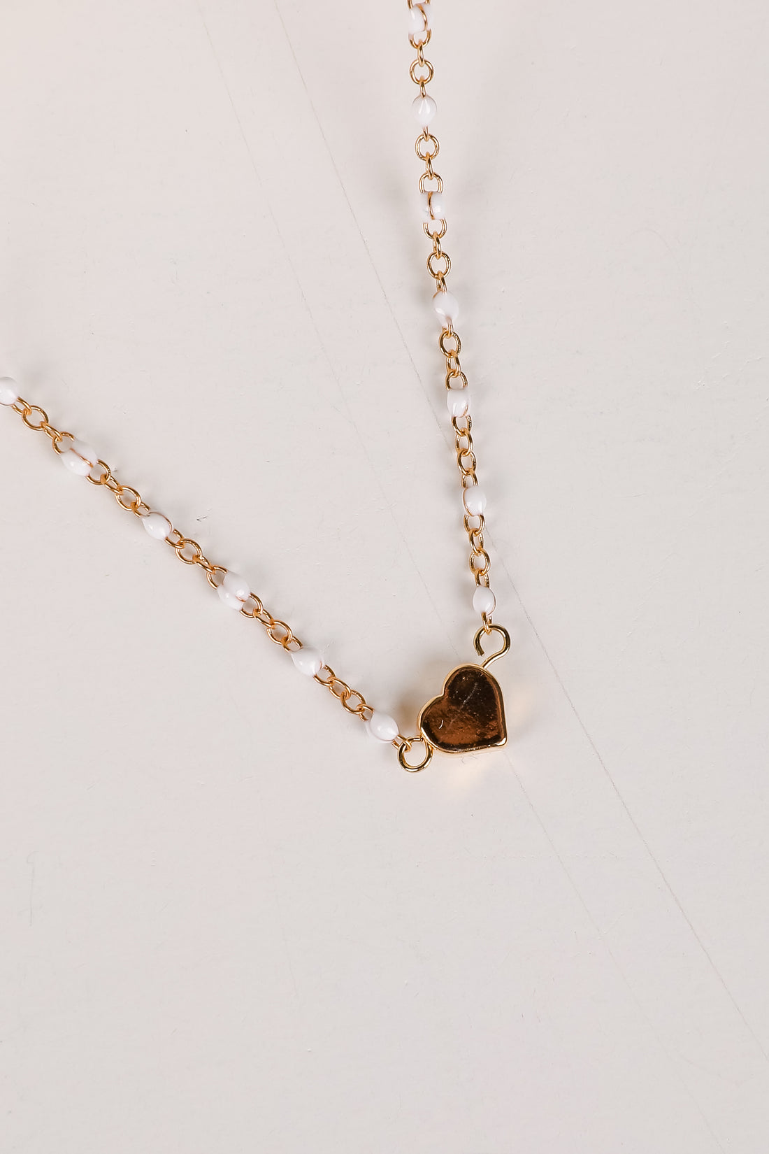 Blaire Beaded Heart Charm Necklace