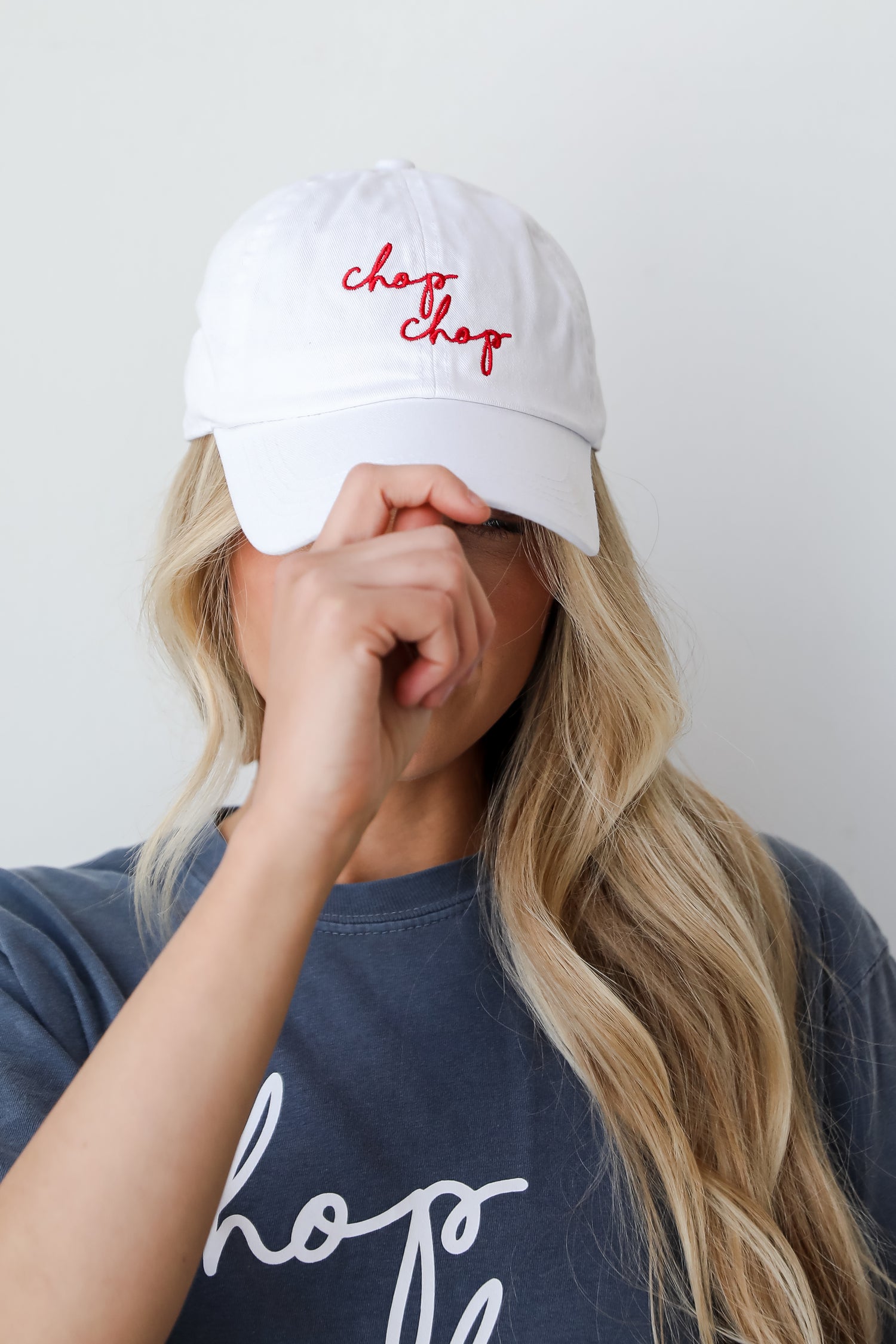 red Chop Chop Baseball Hat for women