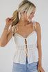 Never Told You White Eyelet Lace Tank