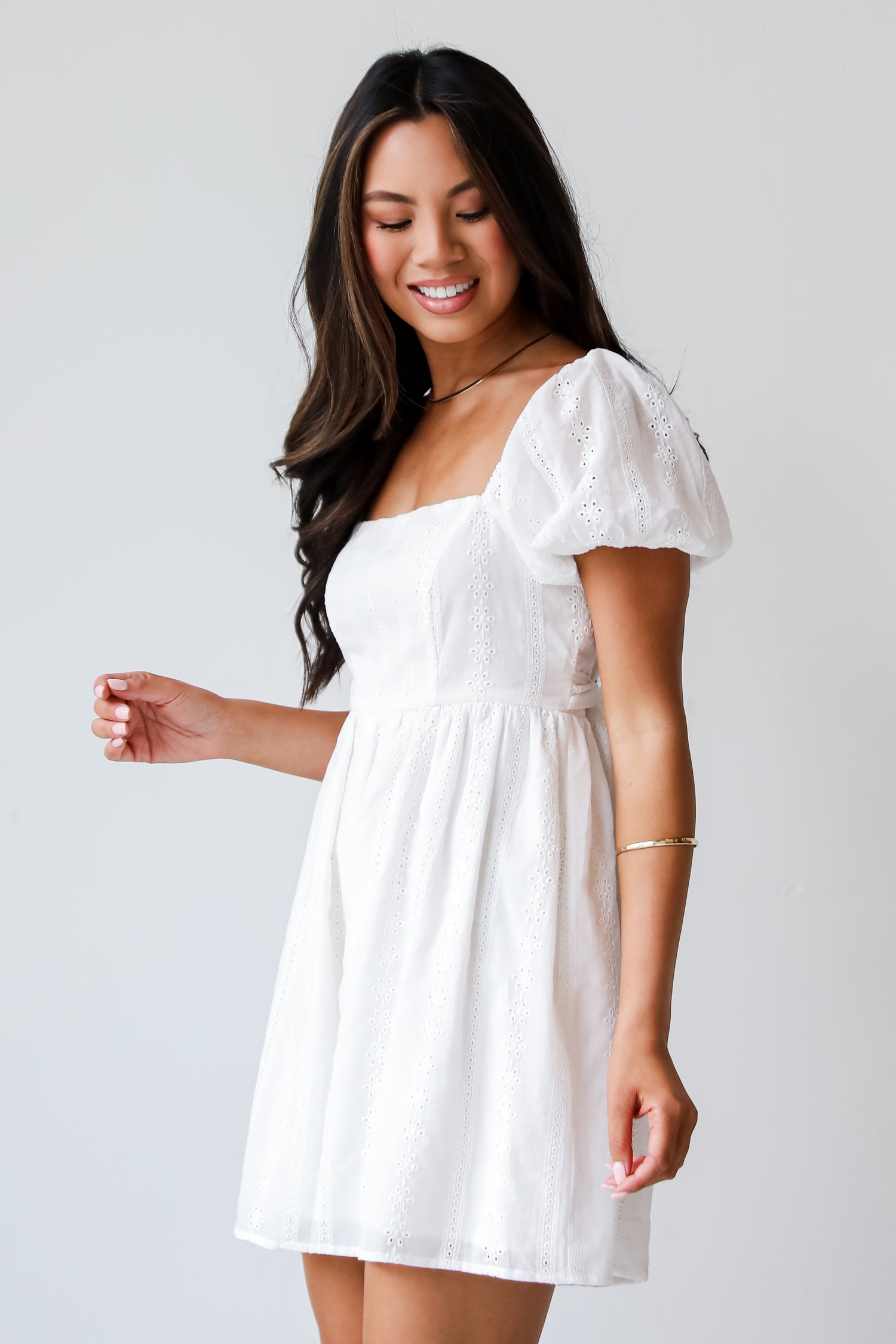 Breezy Approach White Eyelet Romper