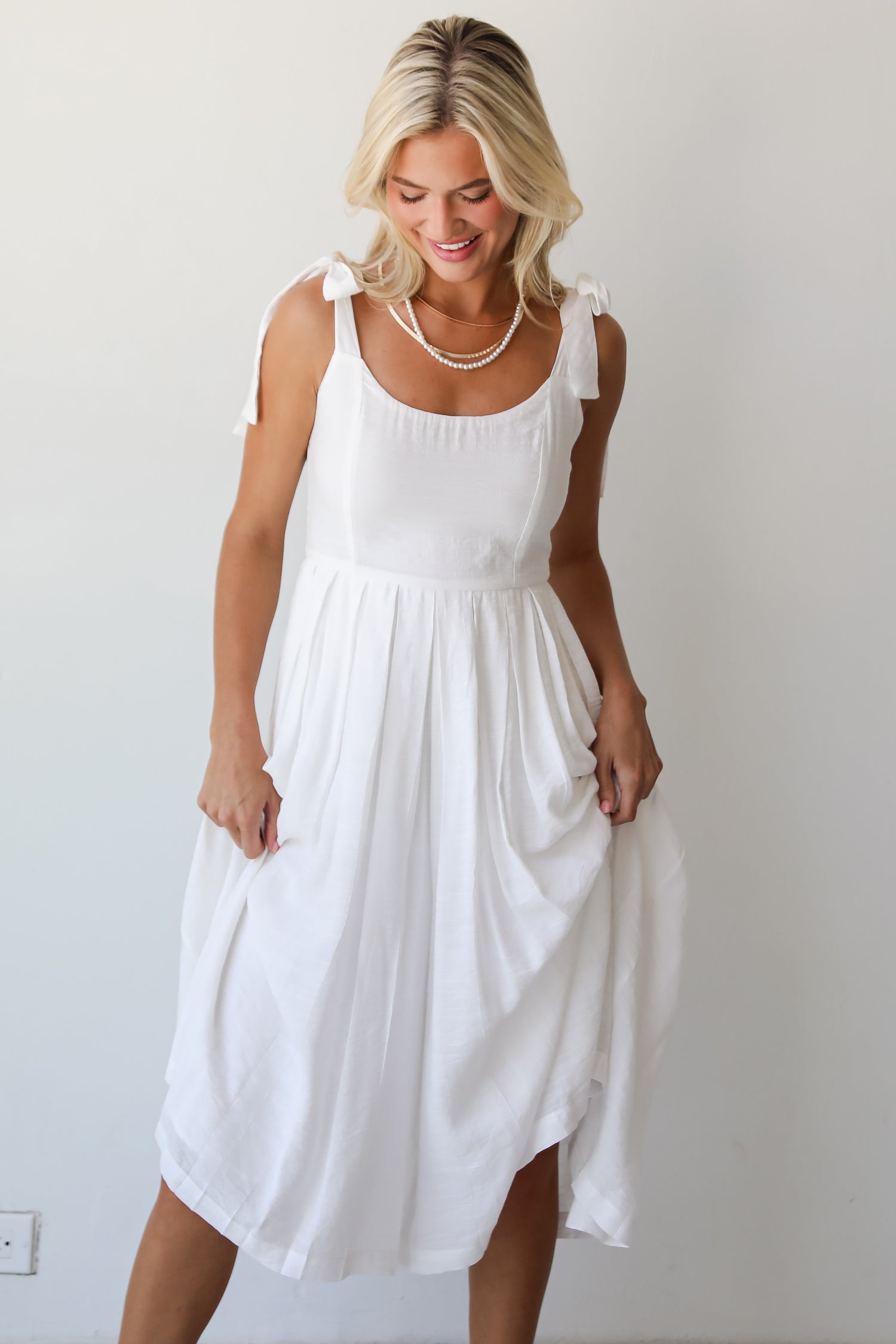 Luminous Glow White Culotte Jumpsuit