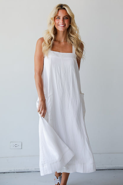 Deluxe Vision Off White Maxi Dress