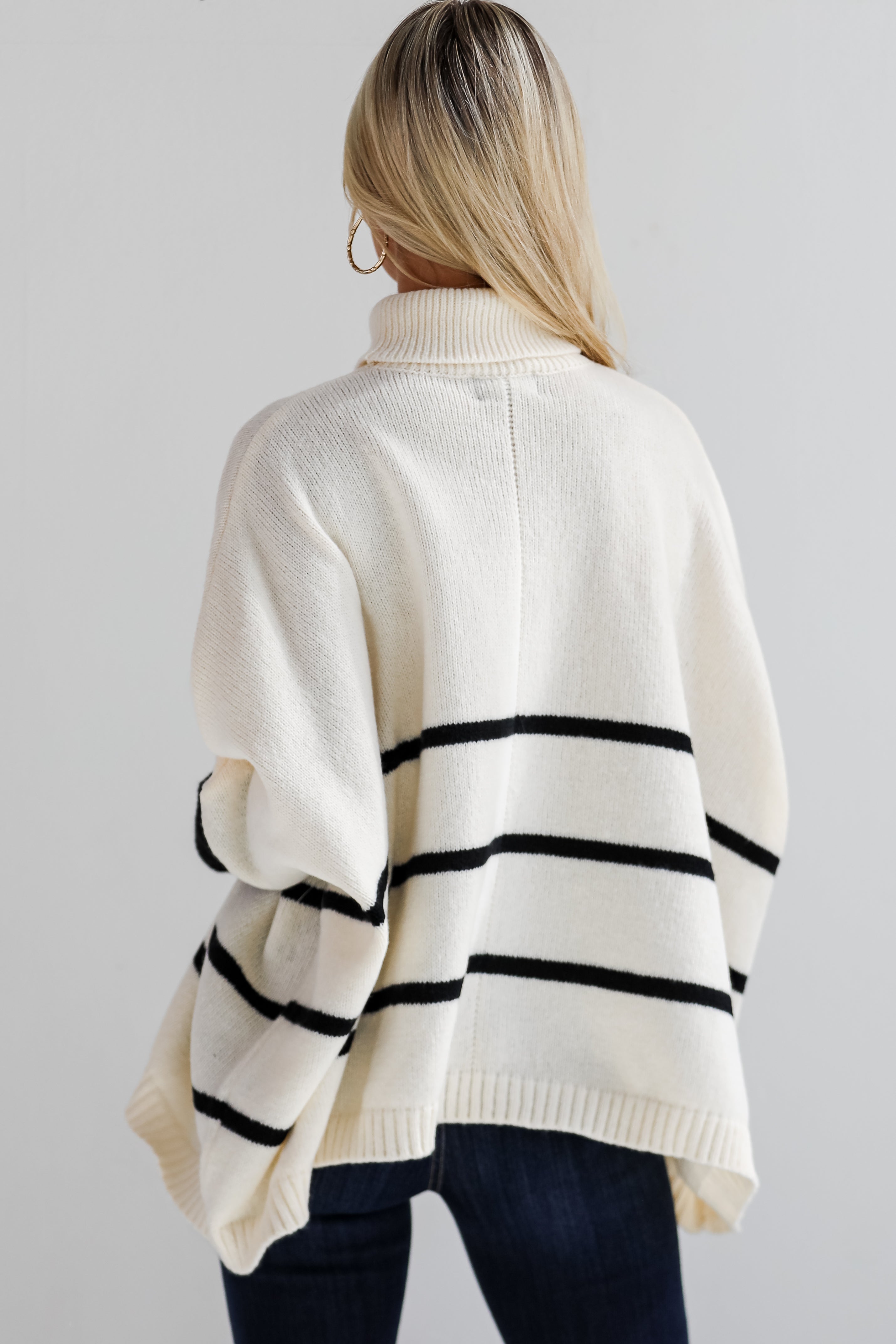 Sweetest Joy Oversized Striped Turtleneck Sweater