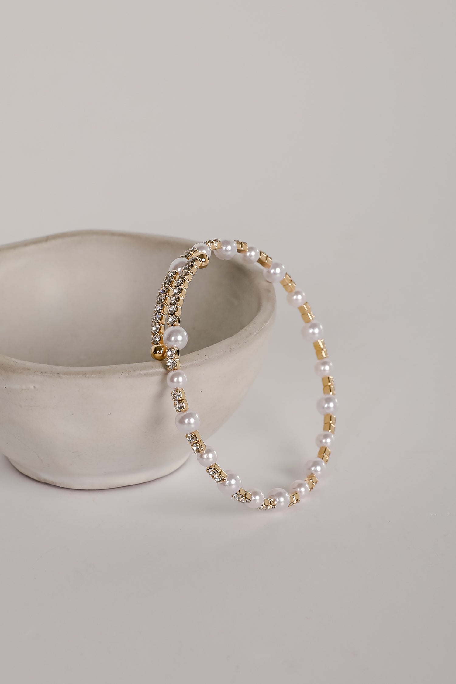 Chelsey Gold Pearl Cuff Bracelet