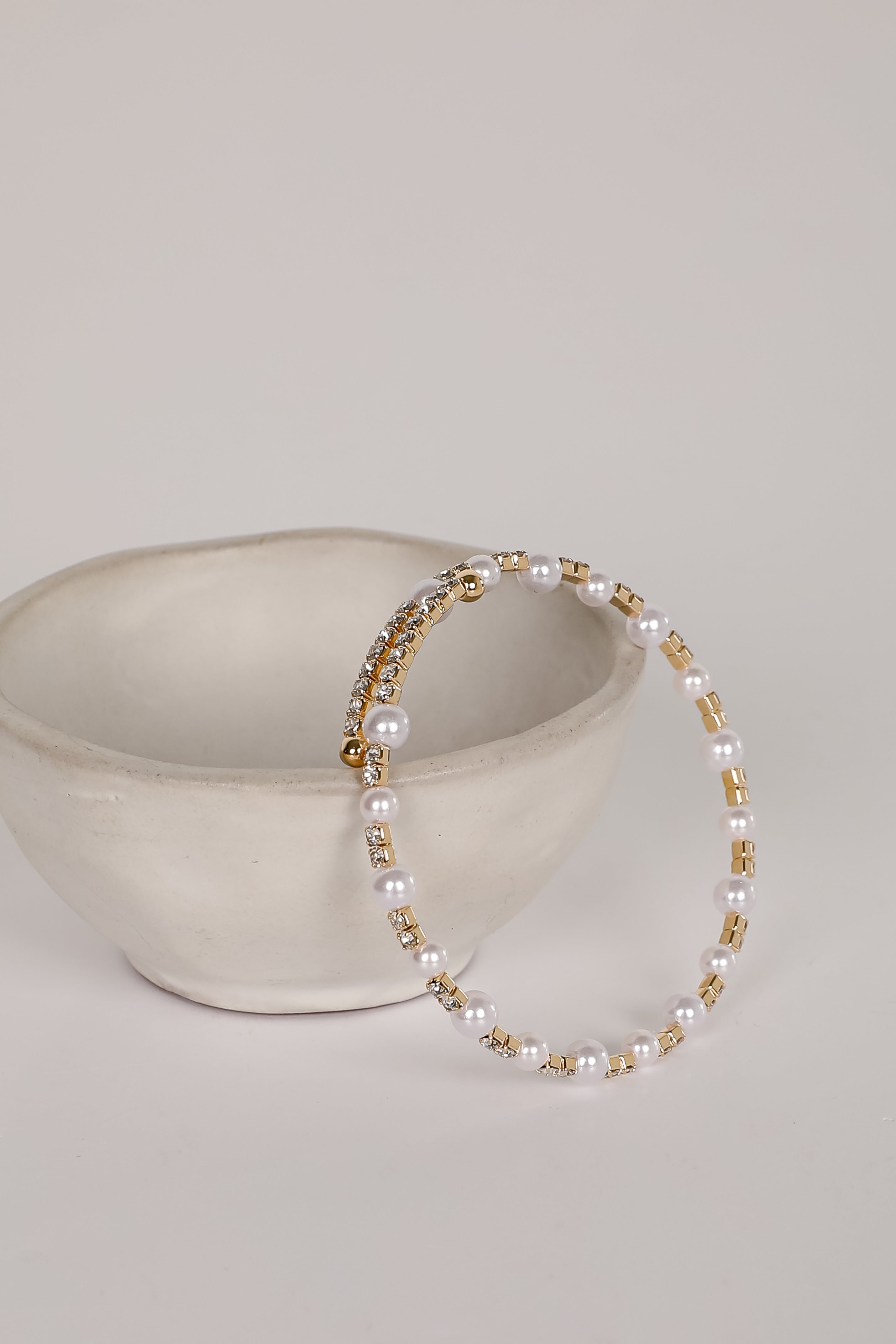 Chelsey Gold Pearl Cuff Bracelet