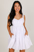 Stay For The Day White Ruffle Mini Dress